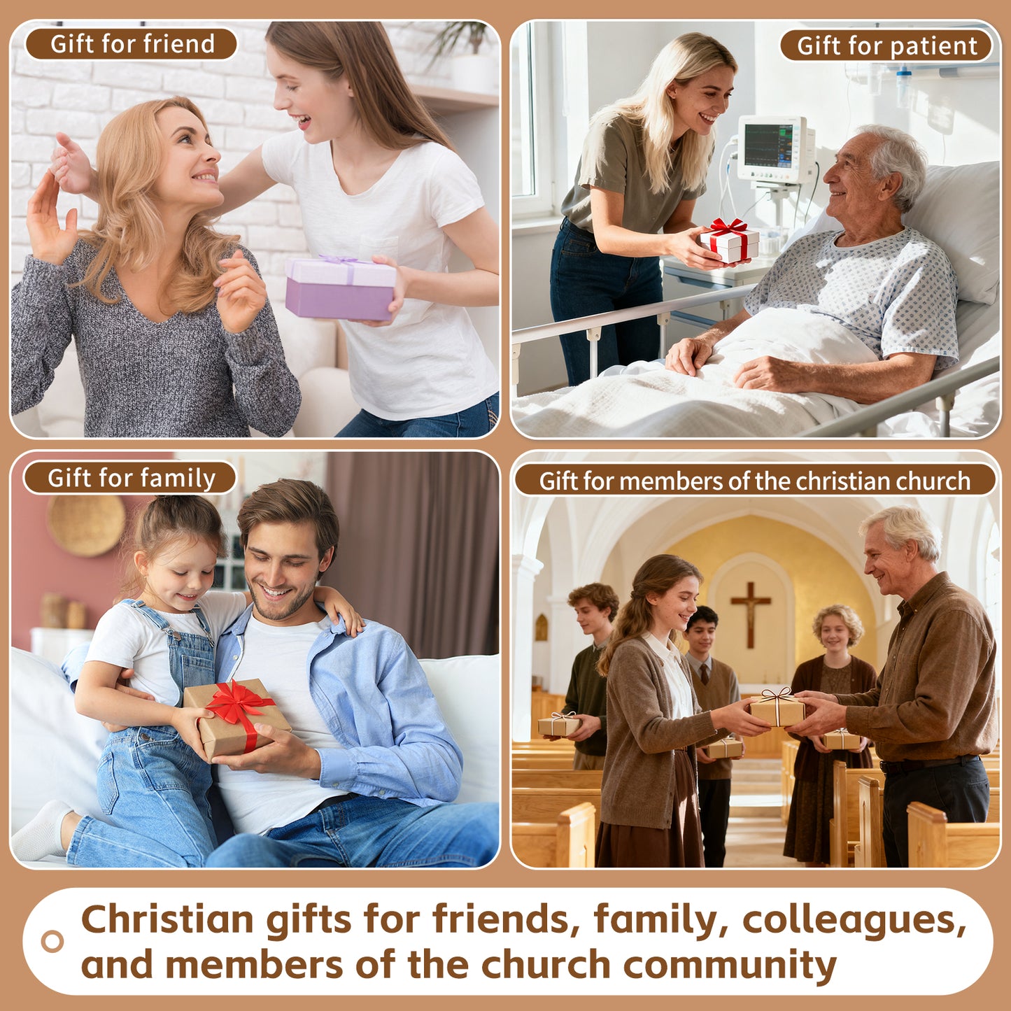 Wooden Cross Fidget for People with Anxiety Relief Handheld Small Pocket Cross Prayers Encouragement Christian Religious Gift for Adults/Teens/Elderly on Christmas/Easter,etc(20 Pcs)